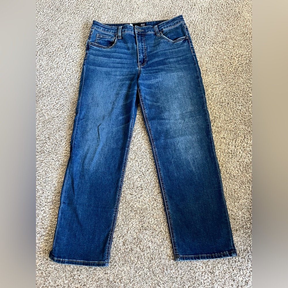 Kut from the Kloth Elizabeth Dark Blue Women’s Straight Jeans